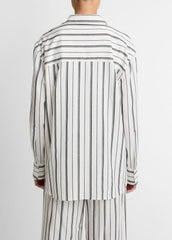 Resort Stripe Oversized Button-Front Shirt in Long Sleeve | Vince sale