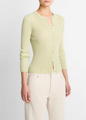 Ribbed Cashmere-Silk Cardigan in Cardigans | Vince for sale