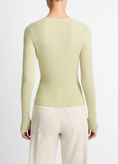 Ribbed Cashmere-Silk Cardigan in Cardigans | Vince for sale
