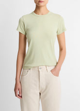 Pima Cotton-Blend '90s Shrunken T-Shirt in Short Sleeve | Vince US