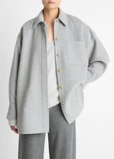 Double-Face Wool & Cashmere-Blend Shirt Jacket in Jackets | Vince for sale