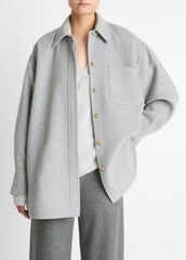 Double-Face Wool & Cashmere-Blend Shirt Jacket in Jackets | Vince for sale