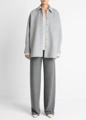 Double-Face Wool & Cashmere-Blend Shirt Jacket in Jackets | Vince for sale