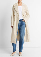 Padded Cotton Long Coat in Coats | Vince US