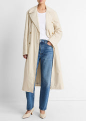 Padded Cotton Long Coat in Coats | Vince US