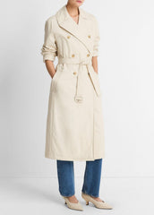 Padded Cotton Long Coat in Coats | Vince US