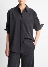 Cotton Corduroy Oversized Shirt in Long Sleeve | Vince discount