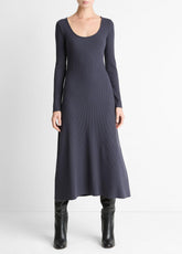 Ribbed Cotton-Blend Scoop-Neck Dress in Dresses | Vince near me