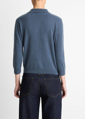 Cashmere-Silk Polo Sweater in Cashmere | Vince on sale