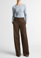Washed Ombré Pima Cotton-Blend Long-Sleeve T-Shirt in Long Sleeve | Vince outlet