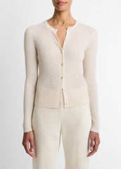 Ribbed Cashmere-Silk Cardigan in Cardigans | Vince for sale