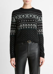 Fair Isle Plush Cashmere Sweater in Crew Neck | Vince near me