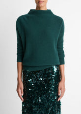 Plush Cashmere Funnel-Neck Sweater in Turtleneck | Vince for sale