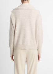 Draped-Shawl Wool-Cashmere Sweater in Turtleneck | Vince US