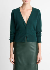 Satin-Trim Wool & Cashmere-Blend Cardigan in Cardigans | Vince discount