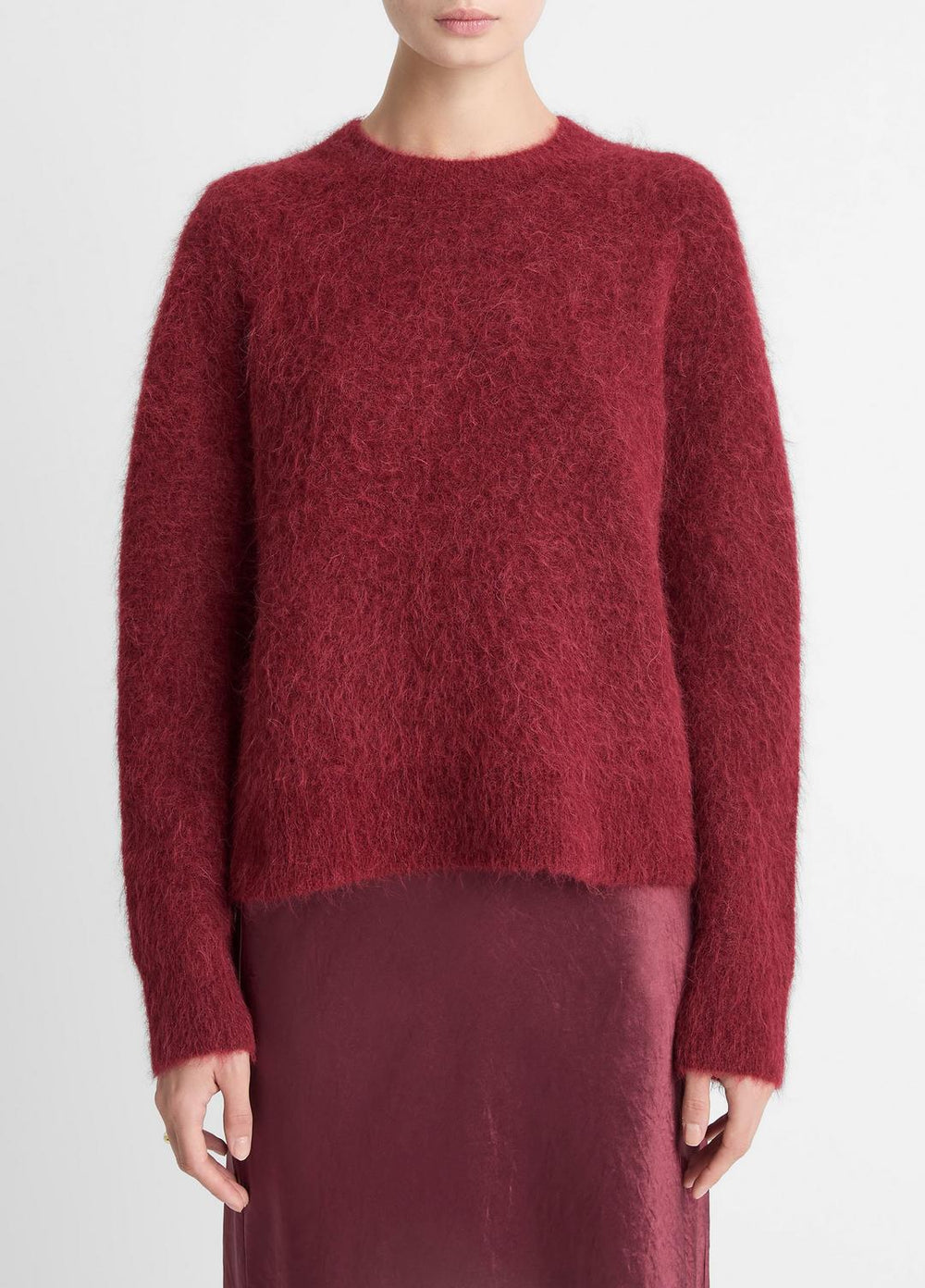 Brushed Alpaca-Blend Crew Neck Sweater in Crew Neck | Vince on sale