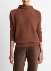 Plush Cashmere Funnel-Neck Sweater in Turtleneck | Vince Online