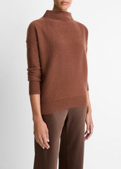 Plush Cashmere Funnel-Neck Sweater in Turtleneck | Vince Online