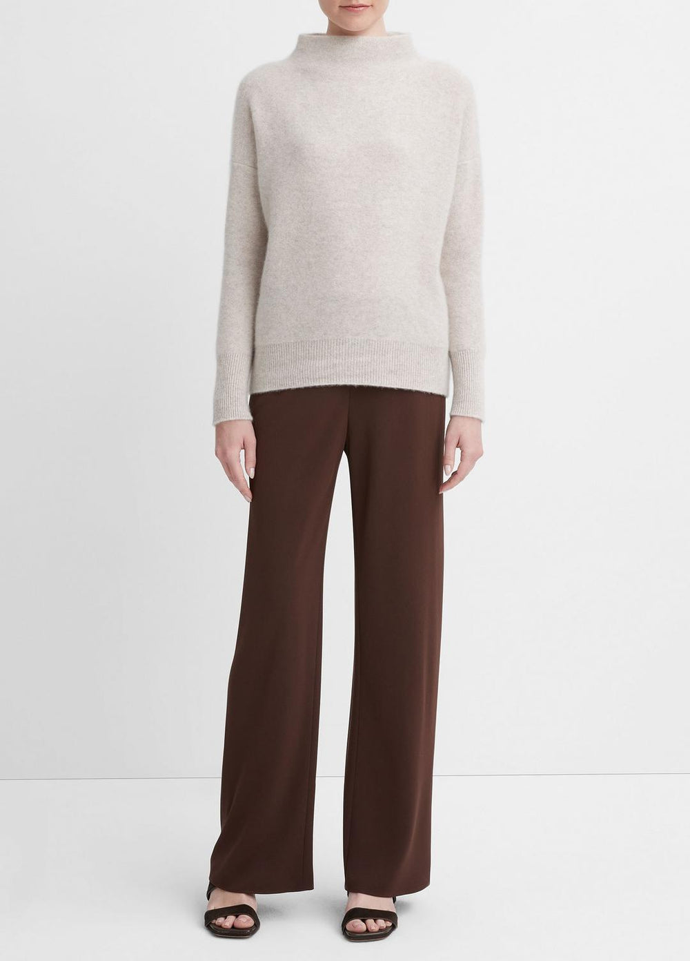 Plush Cashmere Funnel-Neck Sweater in Turtleneck | Vince outlet