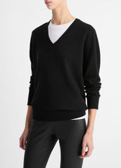 Cashmere Weekend V-Neck Sweater in V-Neck | Vince on sale