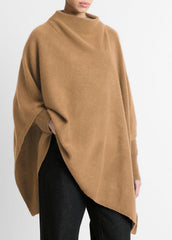 Merino Wool-Cashmere Funnel-Neck Poncho in Accessories | Vince US