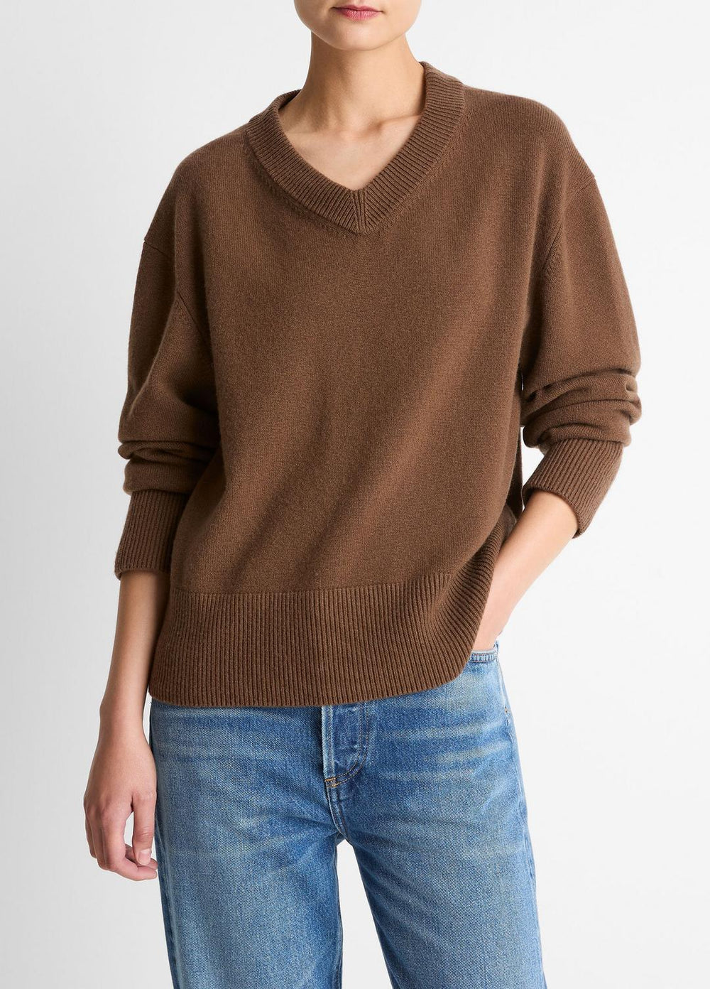 Wool-Cashmere V-Neck Sweater in V-Neck | Vince discount