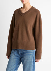 Wool-Cashmere V-Neck Sweater in V-Neck | Vince discount