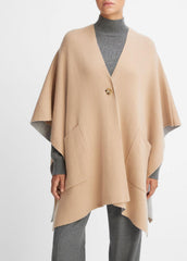 Wool and Cashmere Double-Face Cape in Sweaters | Vince US