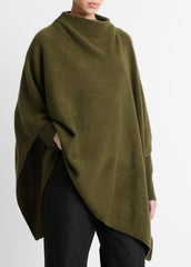 Merino Wool-Cashmere Funnel-Neck Poncho in Accessories | Vince Online