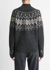 Fair Isle Donegal Cashmere Turtleneck Sweater in Turtleneck | Vince outlet