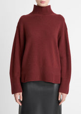 Wool-Cashmere Side-Slit Turtleneck Sweater in Turtleneck | Vince on sale
