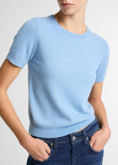 Wool & Cashmere-Blend Short-Sleeve Sweater in Crew Neck | Vince near me