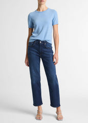 Wool & Cashmere-Blend Short-Sleeve Sweater in Crew Neck | Vince near me