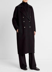 Wool-Blend Double-Breasted Long Coat in Coats | Vince for sale