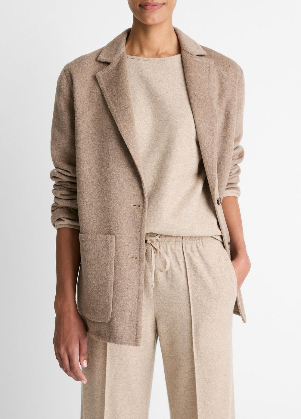 Double-Face Wool & Cashmere-Blend Blazer in Blazers | Vince US