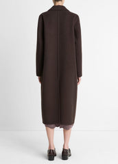 Wool-Blend Double-Breasted Long Coat in Coats | Vince near me
