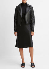 Leather Cross-Front Moto Jacket in Leather Jackets | Vince outlet