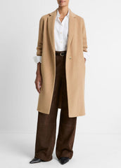 Classic Wool-Blend Straight Coat in Coats | Vince Online