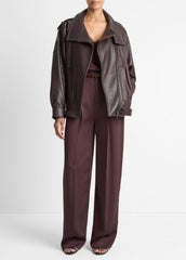Leather Oversized Biker Jacket in Jackets | Vince for sale