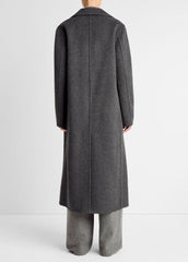 Wool-Blend Double-Breasted Long Coat in Coats | Vince on sale