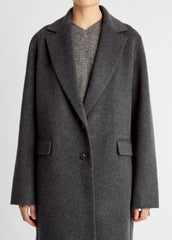 Wool-Blend Single-Breasted Coat in Coats | Vince US