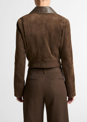 Suede Shrunken Bomber Jacket in Jackets | Vince sale