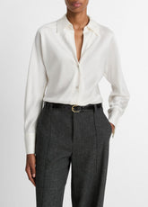 Silk Bias Long-Sleeve Blouse in Long Sleeve | Vince on sale