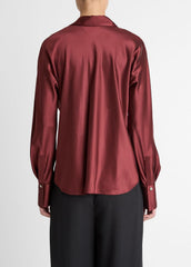 Silk Bias Long-Sleeve Blouse in Long Sleeve | Vince sale