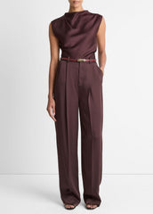 Satin Draped Cowl-Neck Top in Tank Tops | Vince for sale