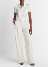 Silk Short-Sleeve Polo Shirt in Short Sleeve | Vince discount