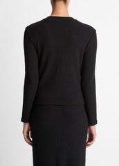 Cozy Rib High V-Neck Top in Long Sleeve | Vince on sale
