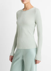 Ribbed Pima Cotton Long-Sleeve T-Shirt in Long Sleeve | Vince on sale