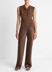 Jersey Draped Cowl-Neck Top in Tank Tops | Vince for sale