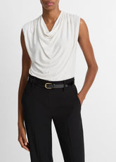Jersey Draped Cowl-Neck Top in Tank Tops | Vince on sale